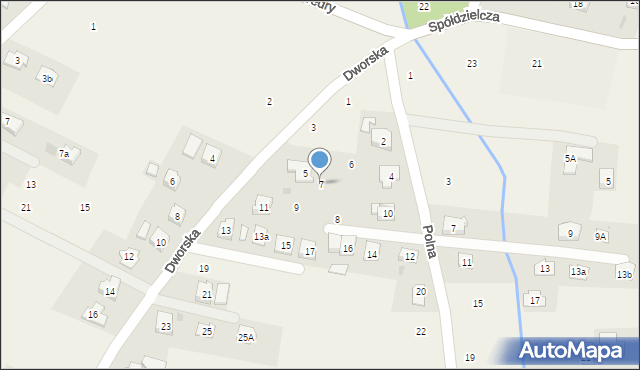 Korczyna, Dworska, 7, mapa Korczyna