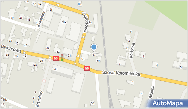 Koronowo, Dworcowa, 57, mapa Koronowo