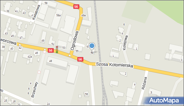 Koronowo, Dworcowa, 59, mapa Koronowo