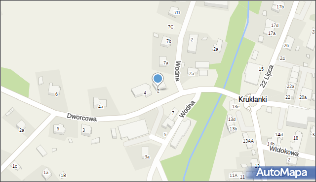 Kruklanki, Dworcowa, 2, mapa Kruklanki