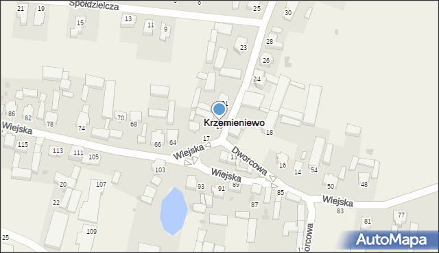 Krzemieniewo, Dworcowa, 19, mapa Krzemieniewo