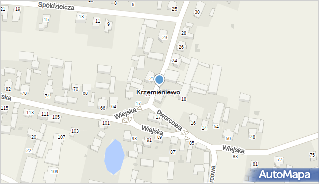 Krzemieniewo, Dworcowa, 22, mapa Krzemieniewo