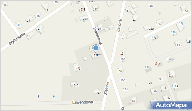 Kunowice, Dworcowa, 23F, mapa Kunowice