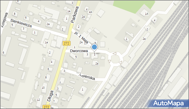 Laskowice, Dworcowa, 1, mapa Laskowice