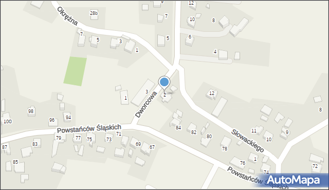 Łaziska, Dworcowa, 2, mapa Łaziska