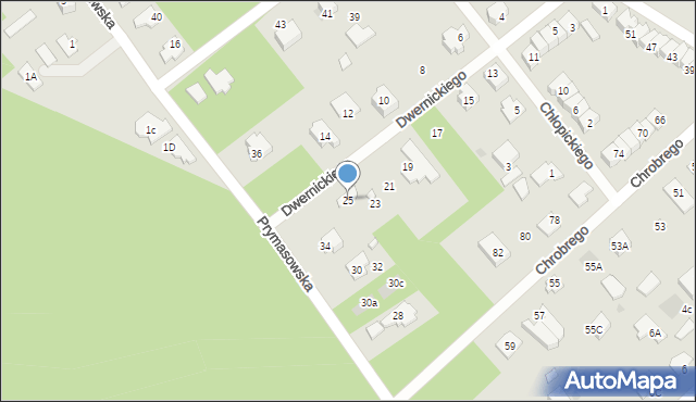 Legionowo, Dwernickiego Józefa, gen., 25, mapa Legionowo