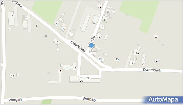 Leśnica, Dworcowa, 11, mapa Leśnica