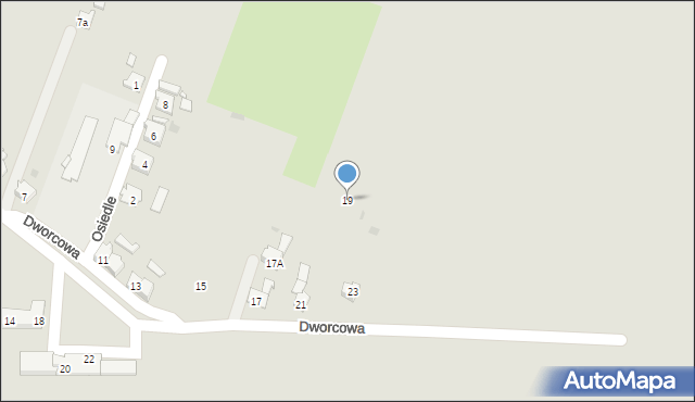 Leśnica, Dworcowa, 19, mapa Leśnica