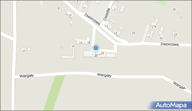 Leśnica, Dworcowa, 20, mapa Leśnica