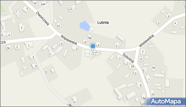 Lubnia, Dworcowa, 1, mapa Lubnia