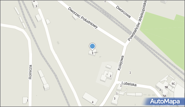 Lubsko, Dworzec Południowy, 1, mapa Lubsko