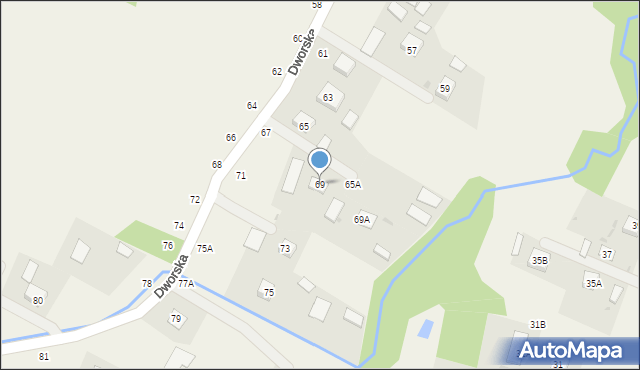 Luszowice, Dworska, 69, mapa Luszowice