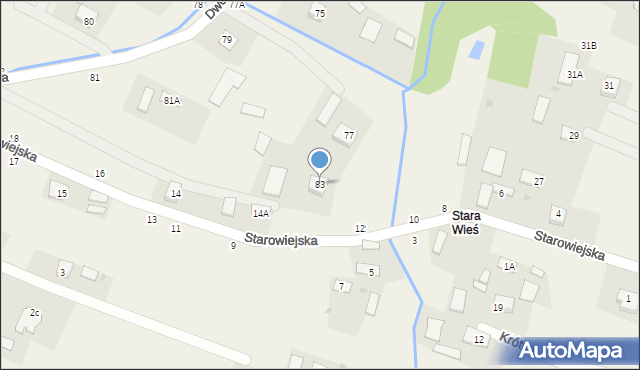 Luszowice, Dworska, 83, mapa Luszowice