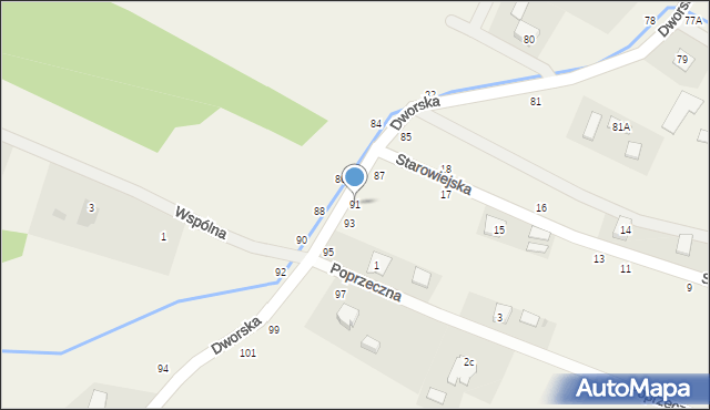 Luszowice, Dworska, 91, mapa Luszowice