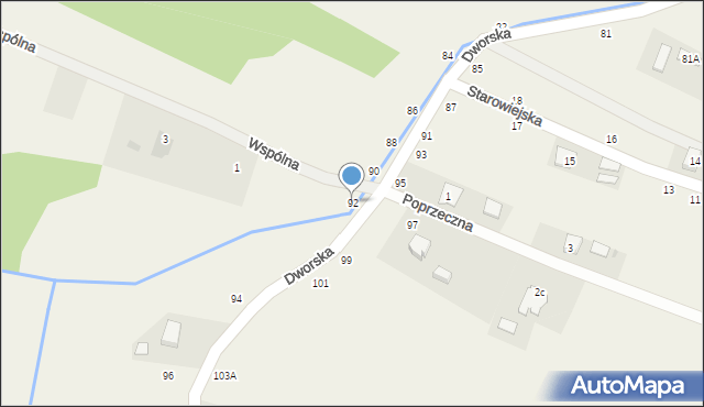 Luszowice, Dworska, 92, mapa Luszowice