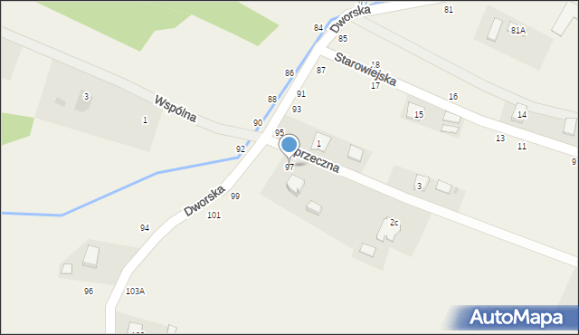 Luszowice, Dworska, 97, mapa Luszowice