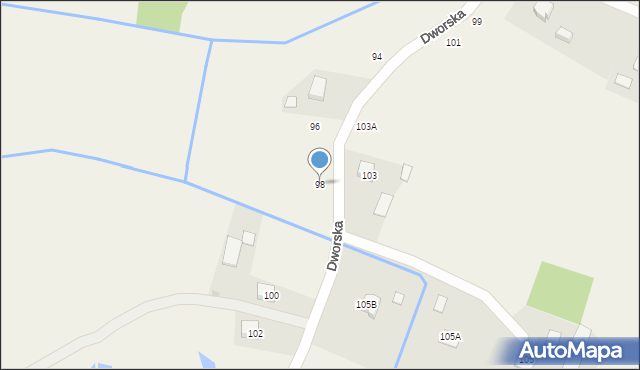 Luszowice, Dworska, 98, mapa Luszowice