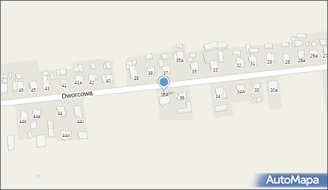 Mieszków, Dworcowa, 36A, mapa Mieszków