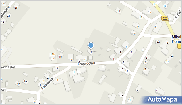 Mikołajki Pomorskie, Dworcowa, 2, mapa Mikołajki Pomorskie