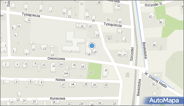 Milówka, Dworcowa, 21, mapa Milówka