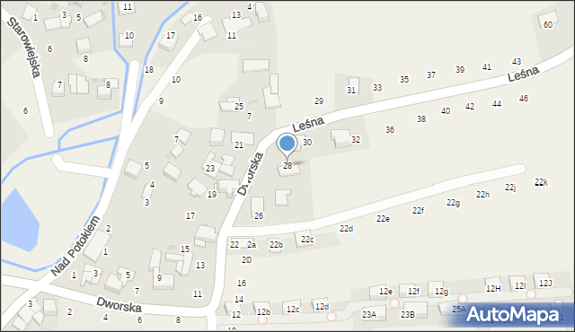 Modlniczka, Dworska, 28, mapa Modlniczka