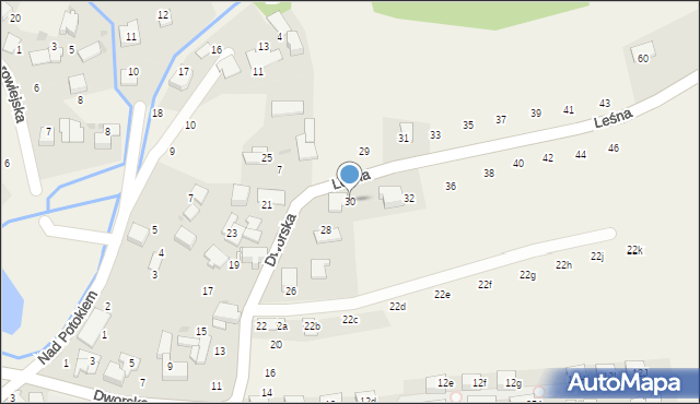 Modlniczka, Dworska, 30, mapa Modlniczka