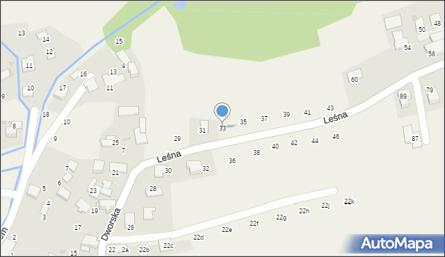 Modlniczka, Dworska, 33, mapa Modlniczka