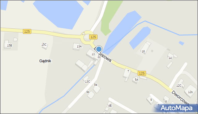 Moryń, Dworcowa, 11, mapa Moryń