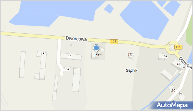 Moryń, Dworcowa, 15B, mapa Moryń