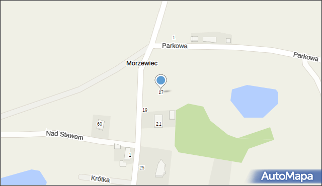 Morzewiec, Dworska, 17, mapa Morzewiec