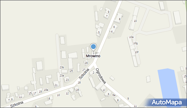 Mrowino, Dworcowa, 1, mapa Mrowino