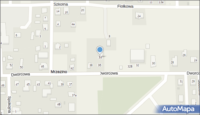 Mrzezino, Dworcowa, 34, mapa Mrzezino