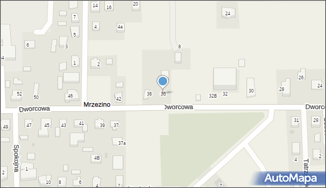 Mrzezino, Dworcowa, 36, mapa Mrzezino