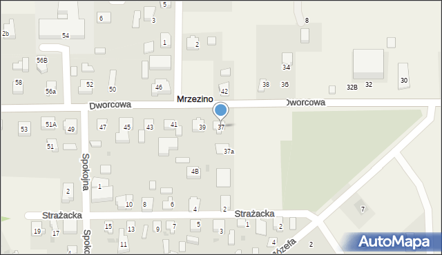 Mrzezino, Dworcowa, 37, mapa Mrzezino