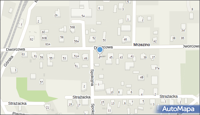 Mrzezino, Dworcowa, 47, mapa Mrzezino