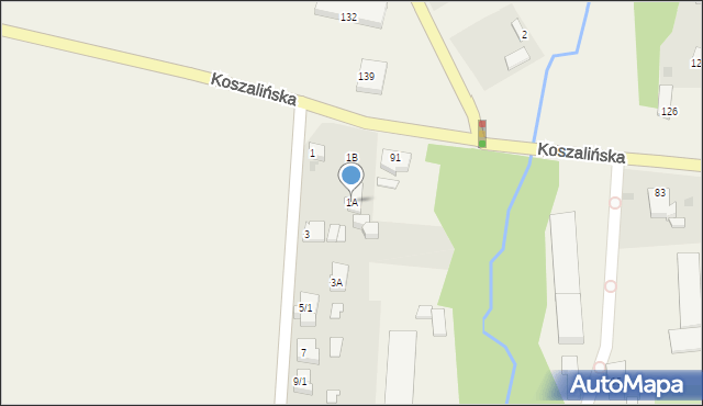 Mścice, Dworcowa, 1A, mapa Mścice