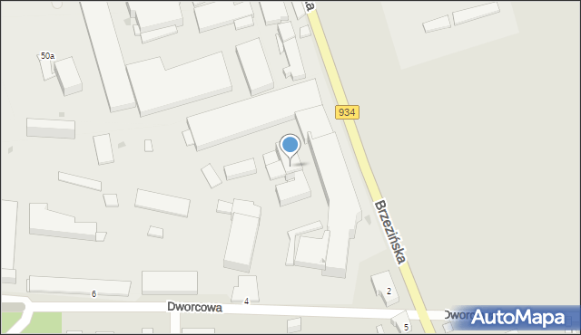 Mysłowice, Dworcowa, 4, mapa Mysłowice