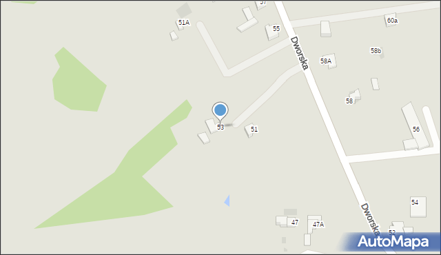 Myszków, Dworska, 53, mapa Myszków