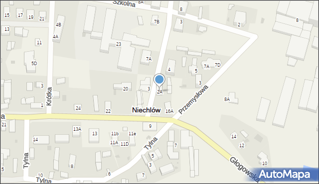 Niechlów, Dworcowa, 2A, mapa Niechlów