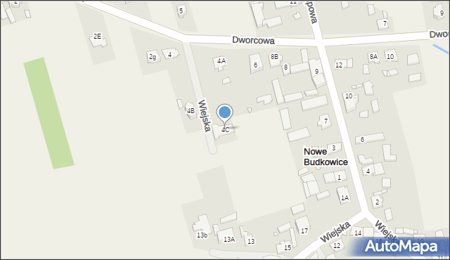 Nowe Budkowice, Dworcowa, 4C, mapa Nowe Budkowice