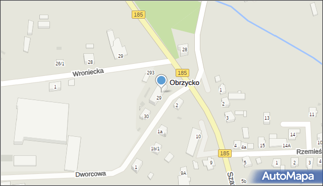 Obrzycko, Dworcowa, 29A, mapa Obrzycko