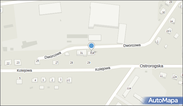 Obrzycko, Dworcowa, 31a, mapa Obrzycko