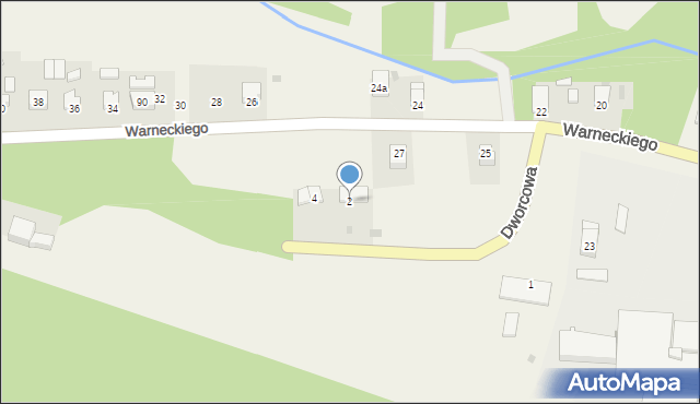 Opalenie, Dworcowa, 2, mapa Opalenie