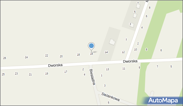 Orchówek, Dworska, 16, mapa Orchówek