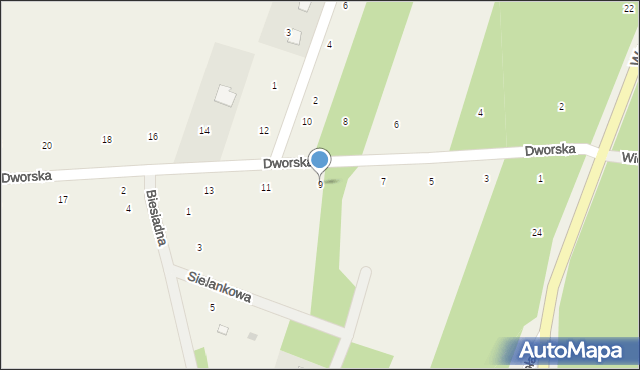 Orchówek, Dworska, 9, mapa Orchówek