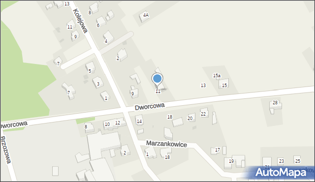 Ornontowice, Dworcowa, 11, mapa Ornontowice