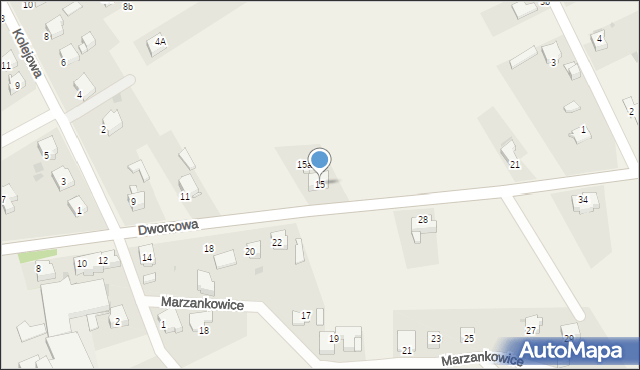 Ornontowice, Dworcowa, 15, mapa Ornontowice