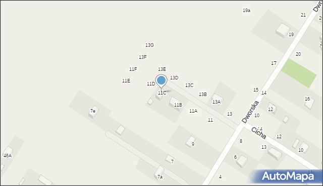 Orońsko, Dworska, 11C, mapa Orońsko