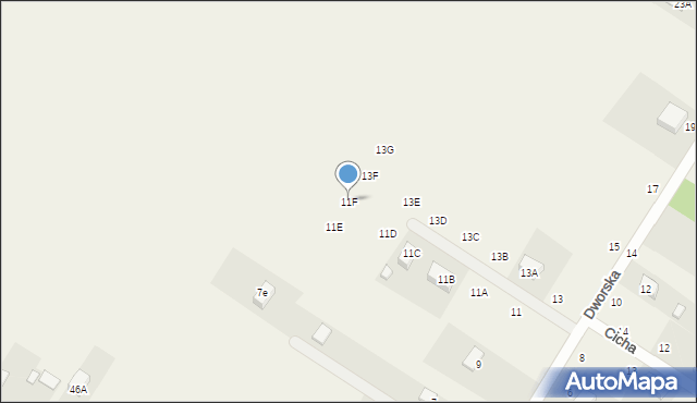 Orońsko, Dworska, 11F, mapa Orońsko