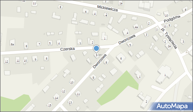 Osieczna, Dworcowa, 7, mapa Osieczna